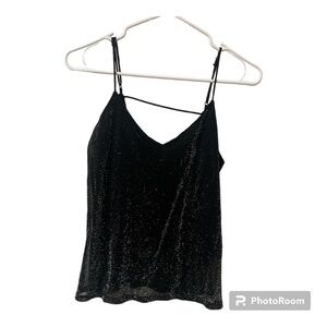 Eight Sixty Metallic Spaghetti Strap Tank XS
